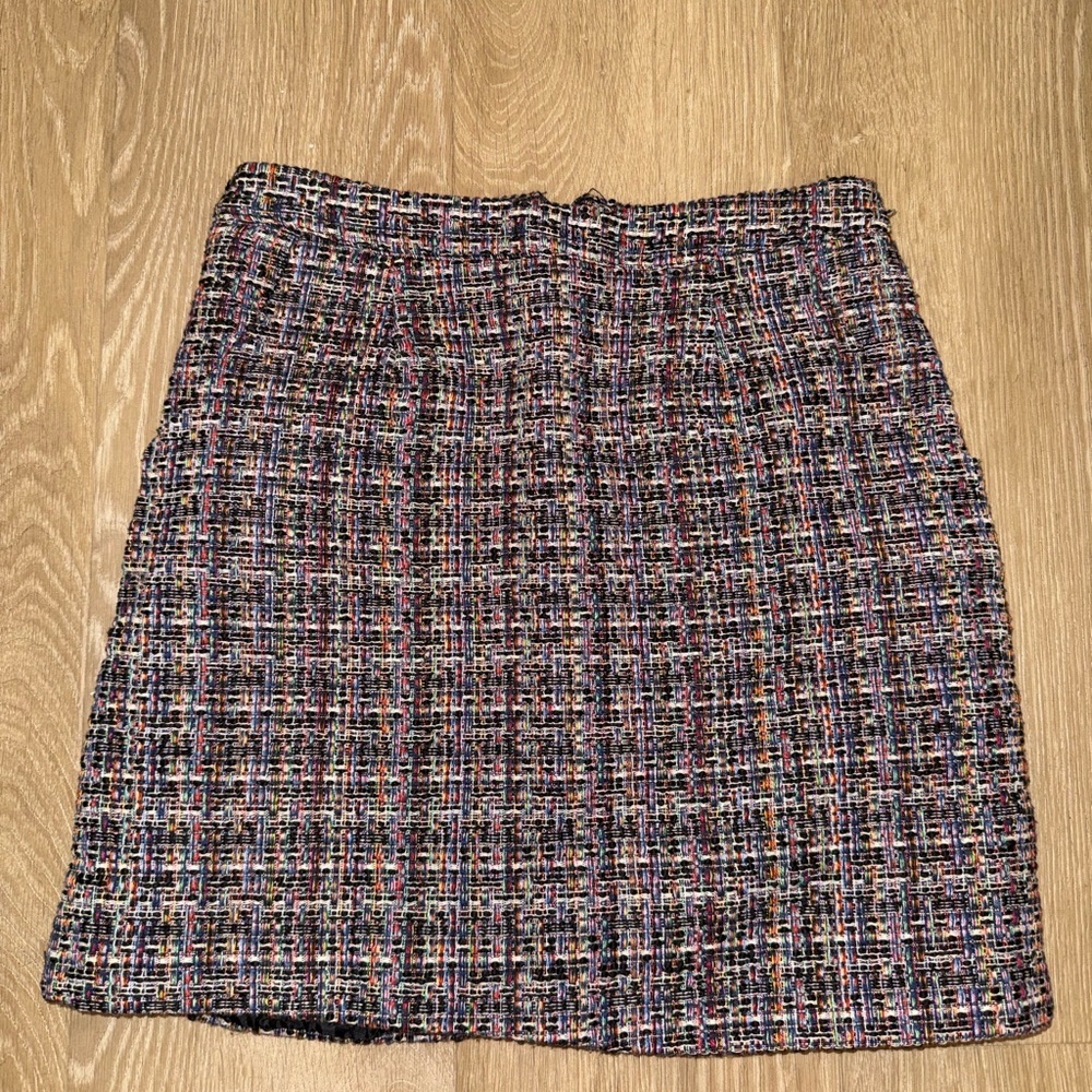 Multicolor Tweed Mini Skirt - Women size small